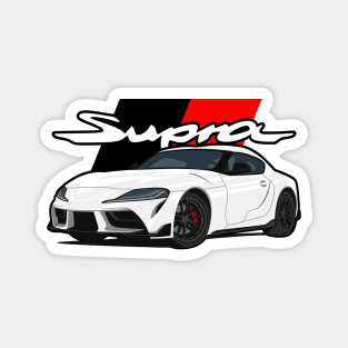 Car Supra 5th Generation GR A90 white Magnet