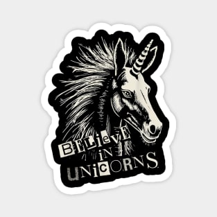 Believe In Unicorns T-Shirt Magnet