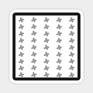 Simple Gray Flower Pattern Magnet