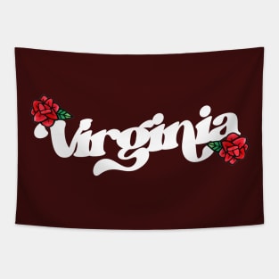 Virginia Pride Red Flowers Tapestry