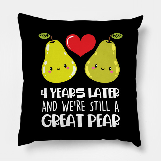 4th Wedding Anniversary Gift Married Couple Pear 4th Wedding