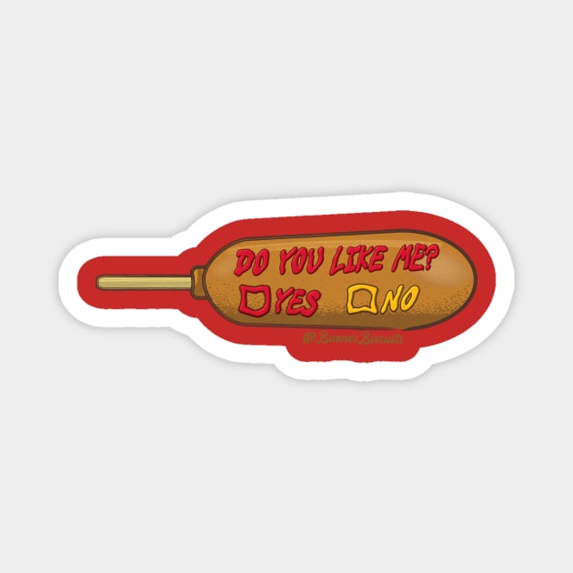 Corn Dog Lovers Magnet by Buenos Biscuits