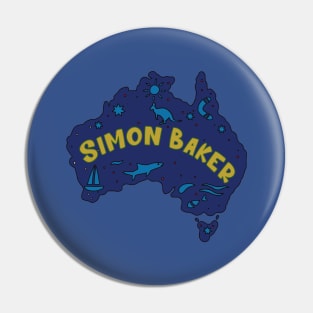 AUSSIE MAP SIMON BAKER Pin