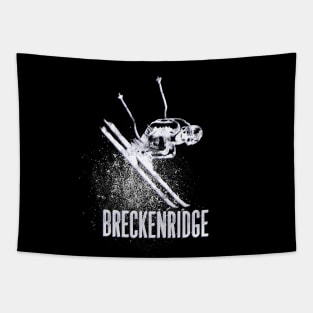 Breckenridge Ski Mountain Resort Retro Downhill Snow Skier Tapestry