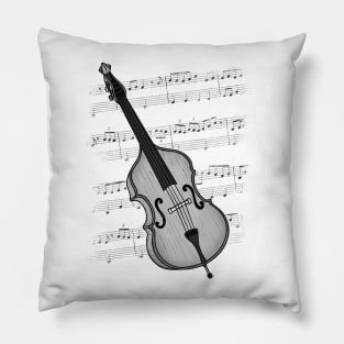 Double Bass Player Bassist String Musician Pillow