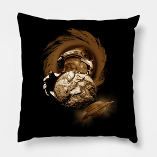 Strange Fiction Astronaut Sci-fi Alien Planet Saucer UFO For Sci-fi Fans Pillow