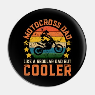 Motocross Dad Funny Vintage Motocross Father's Day Gift Pin