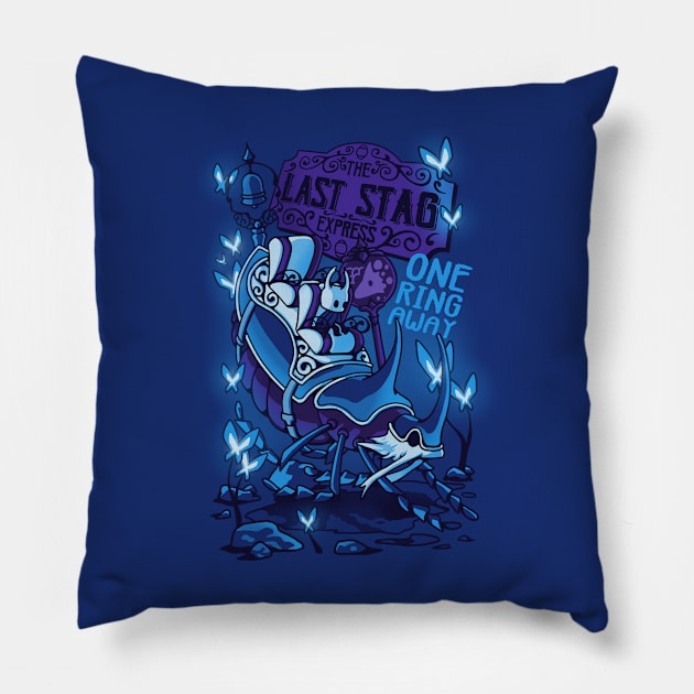 Hollow Knight last stag station. Pillow by The Japanese Fox