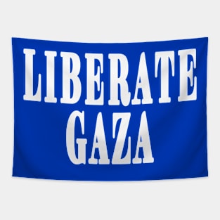 LIBERATE GAZA - White - Back Tapestry