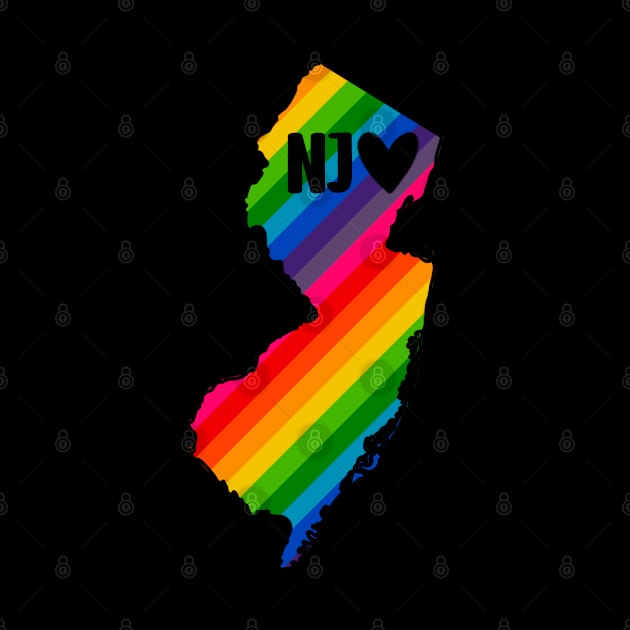 USA States: New Jersey (rainbow) by LetsOverThinkIt