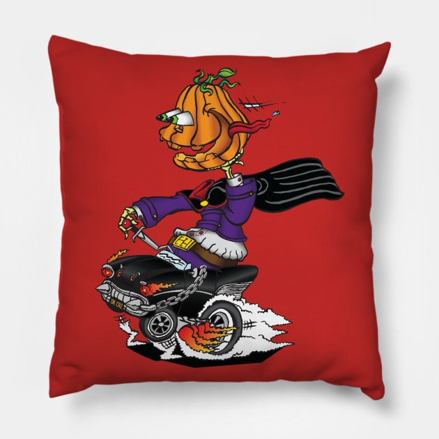 Headless Horseman Rat Fink Pillow by buddysbane