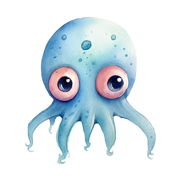 Octopus Watercolor by FluffigerSchuh