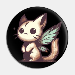 Retro Vintage Kawaii Magical Fairy Cat Pin