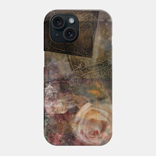 Rose flower in grunge abstract Phone Case