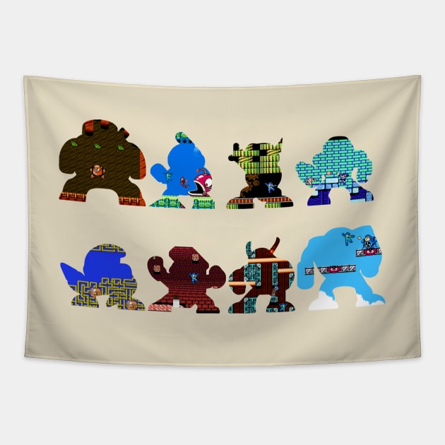 The Eight Bosses - Megaman 2 - v.2 Tapestry by Desperado902