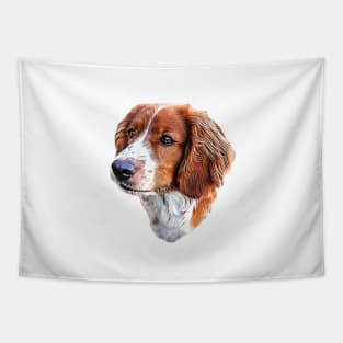 Welsh Springer Spaniel Dog Head Art Tapestry