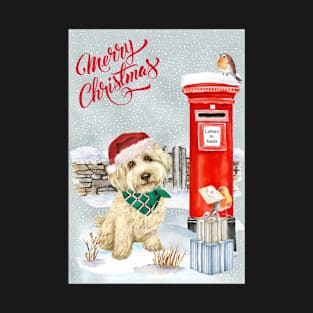 Labradoodle Merry Christmas Santa Dog T-Shirt