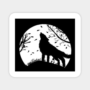 wolf in the dark Magnet