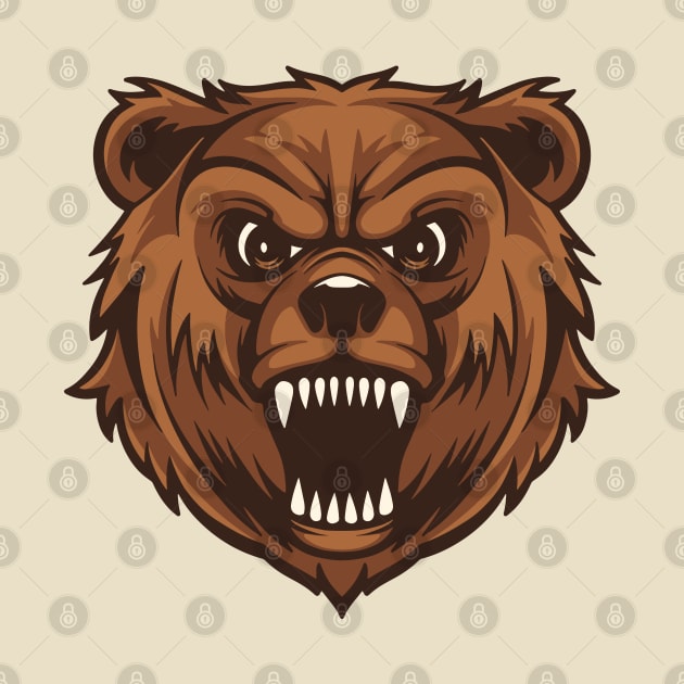 BROWN BEAR HEAD by yudabento