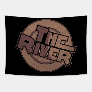 The River // Song// Rock// Brown vintage Tapestry