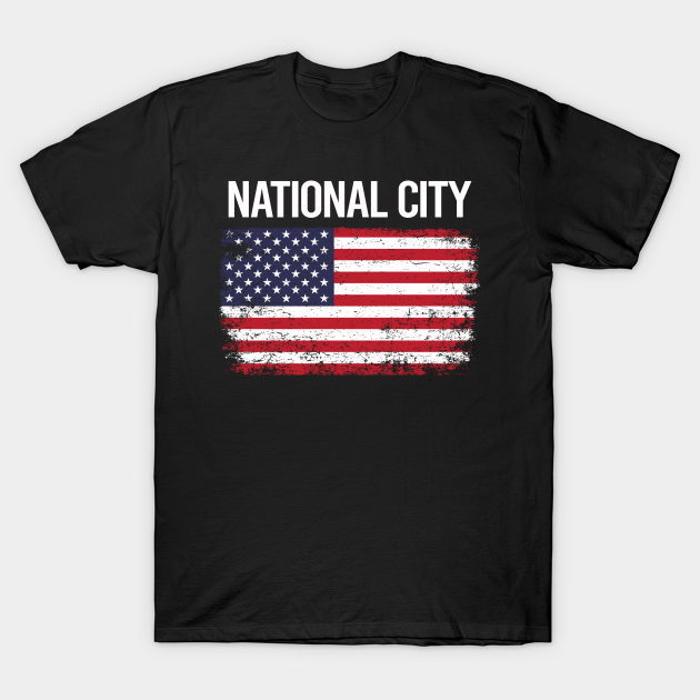 Discover The American Flag National City - National City - T-Shirt