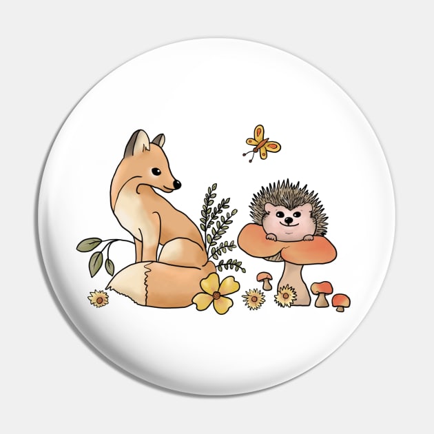 Fuchs und Igel Pin by Blumchen