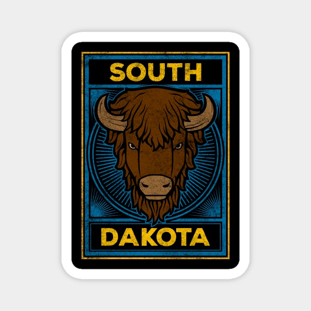 South Dakota Bison Buffalo Magnet by SouthDakotaGifts