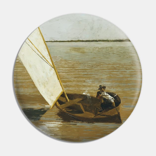 Sailing by Thomas Eakins Pin by Classic Art Stall