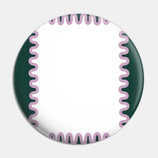 Wavy Lines - Green White Pin