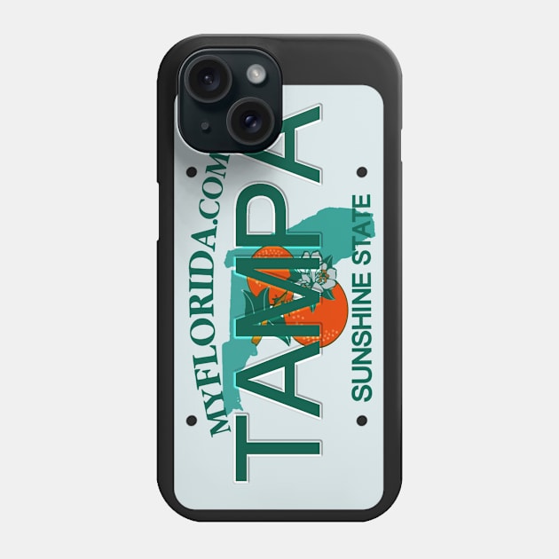 Tampa Florida License Plate Phone Case by Mel's Designs