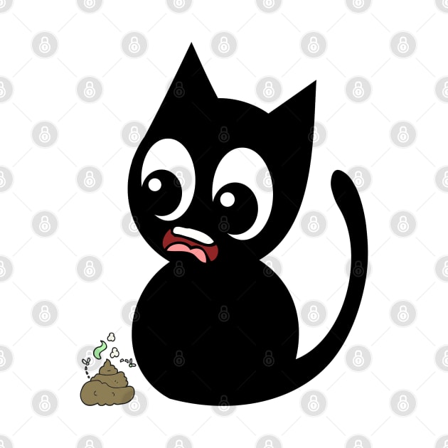 Funny black cat smells poo poo by Pet Station