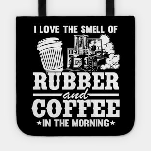 Rubber & Coffee Funny Forklift Operator Driver Dad Gift Tote