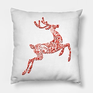 Decorative Red Christmas Deer Pillow