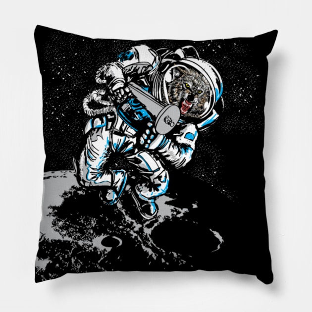 One Small Step for the Wolfman Pillow by AwesomeBrian
