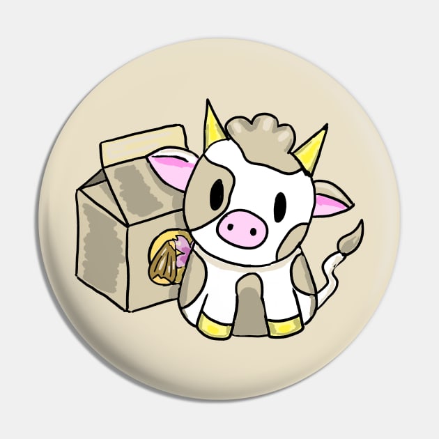 Almond Milk Cow Pal Pin by allthebeanz