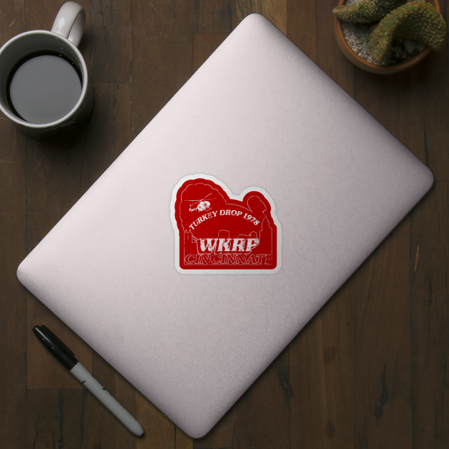 WKRP Turkey Drop Vintage - Wkrp - Sticker