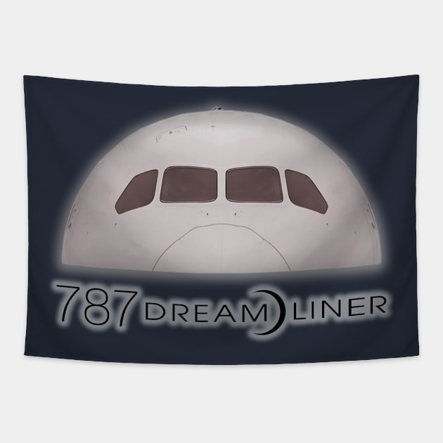 787 front view Tapestry by Caravele