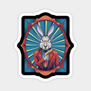 Rabbit Mafia Illustration Magnet