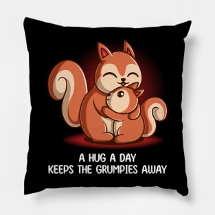 Cute Kawaii Squirrel Hugging His Mom | Gift For Mothers Day Pillow