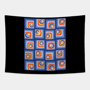 Abstract geometric shapes -blue Tapestry