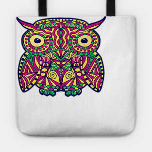 coloured owl Tote