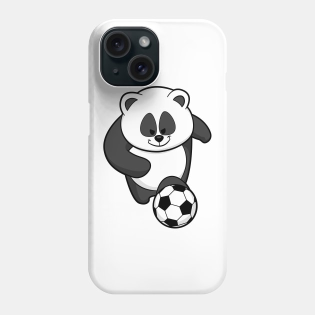 Panda as Soccer player at Soccer Phone Case by Markus Schnabel