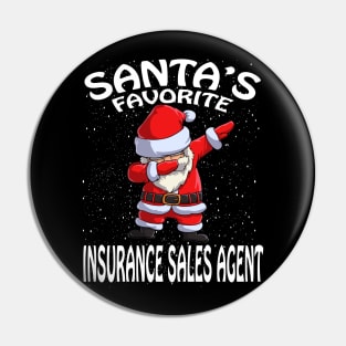 Santas Favorite Insurance Sales Agent Christmas Pin