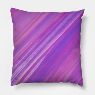 Acrylic brush strokes - pink and purple Pillow