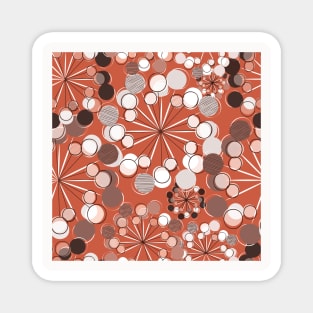 Abstract Floral Neck Gator Floral Orange Mod Abstract Magnet