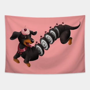 Daschund cakeroll Tapestry