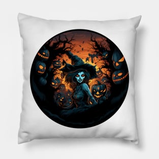 The VVitch and the Pumpkins Pillow