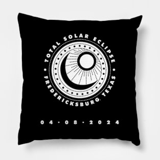 Fredericksburg Texas Totality Total Solar Eclipse 2024 Pillow