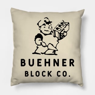 Buehner Block Co. Retro Logo Stacked Pillow