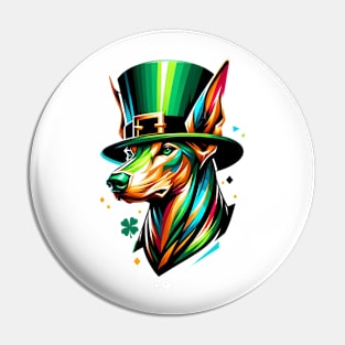 Pharaoh Hound Celebrates Saint Patrick's Day Pin